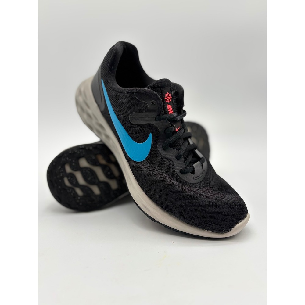 Nike Revolution 6 Next Nature‎ Mens 8.5 Black Blue Running Shoes DC3728-012